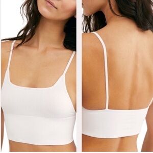 NWT Free People Intimately Andi Square Neck Cropped Cami White M/L